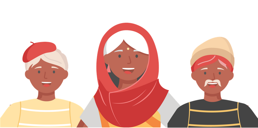 Multicultural Community  Illustration