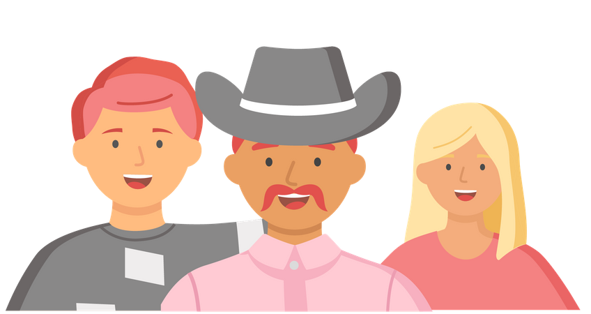 Multicultural Community  Illustration