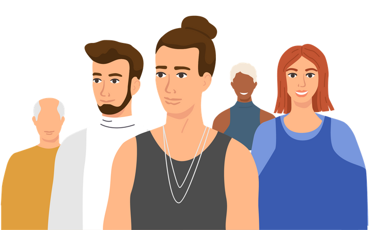Multicultural Community  Illustration