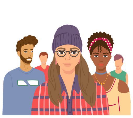 Multicultural Community  Illustration