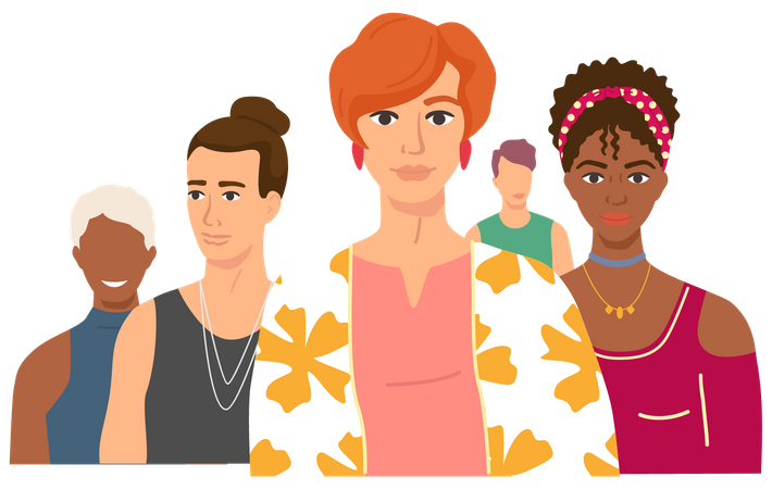 Multicultural Community  Illustration