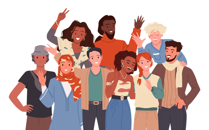 Multicultural people  Illustration