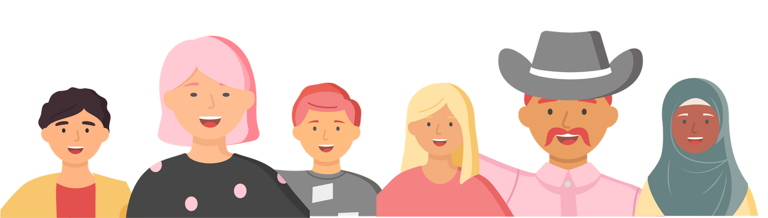 Multicultural Race  Illustration
