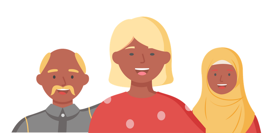 Multicultural Race  Illustration