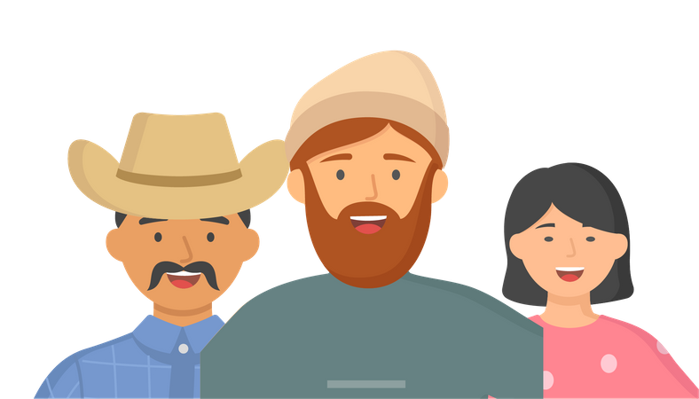 Multiethnic Group  Illustration