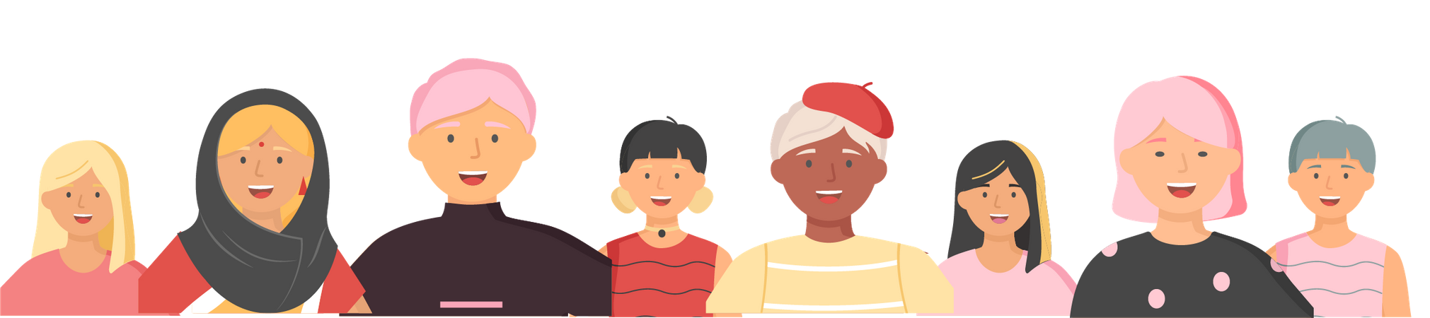 Multikulturelle Gemeinschaft  Illustration