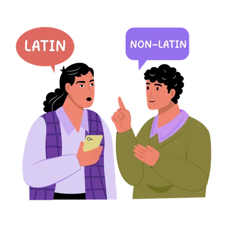 Multilingual people conversing  Illustration