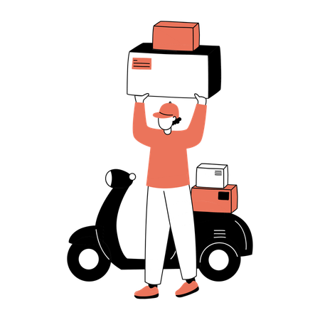 Multiple Package Delivery  Illustration