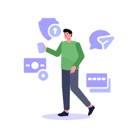 Multiple secure lock  Illustration