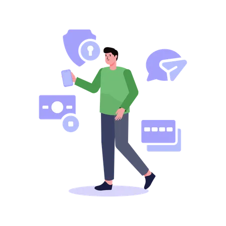 Multiple secure lock  Illustration