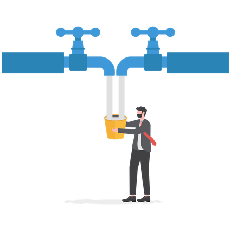 Multiple streams of income  Illustration