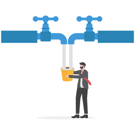 Multiple streams of income  Illustration