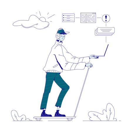 Multitasking-Entwickler  Illustration