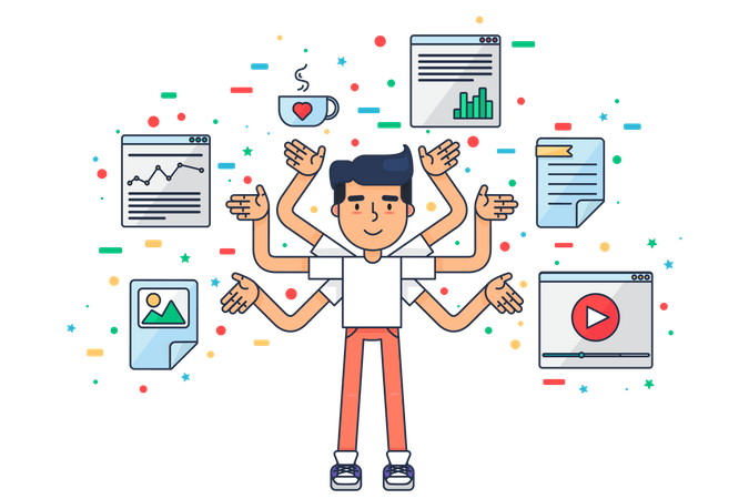 Multitasking Expert  Illustration