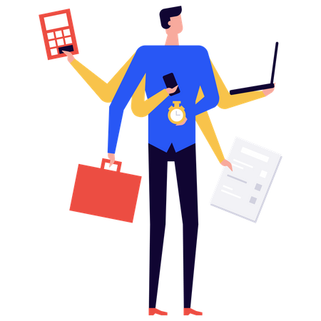 Multitasking expert  Illustration
