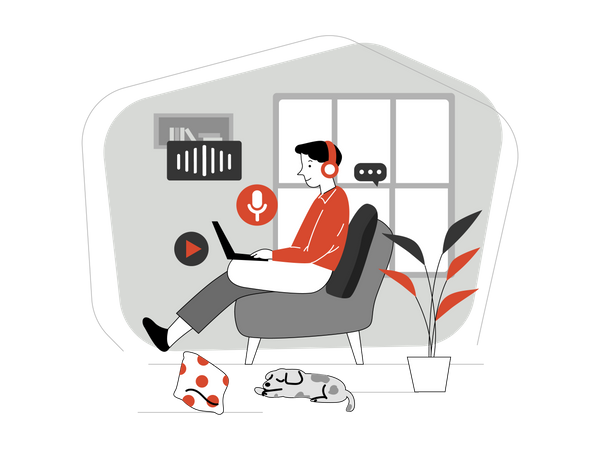 Multitasking-Mann  Illustration