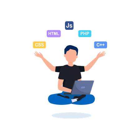 Multitasking Programmer  Illustration