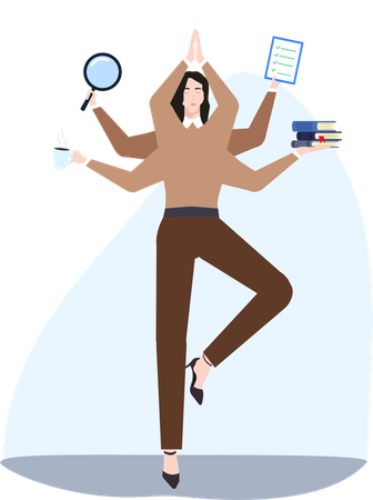 Multitasking-Projektmanager  Illustration