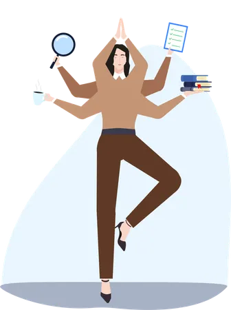 Multitasking-Projektmanager  Illustration