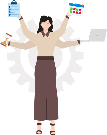 Multitasking-Projektmanager  Illustration