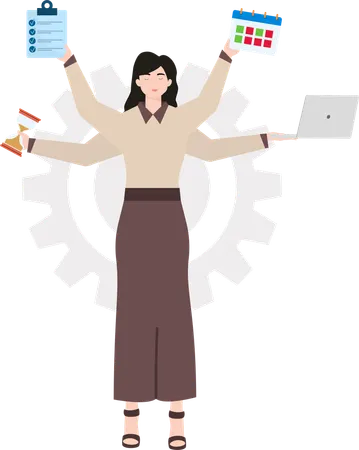 Multitasking-Projektmanager  Illustration