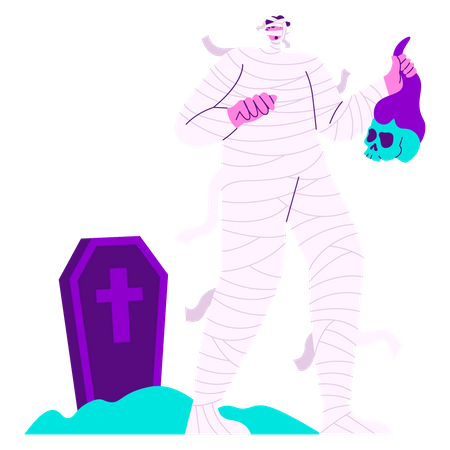 Mummy Cemetery  Illustration