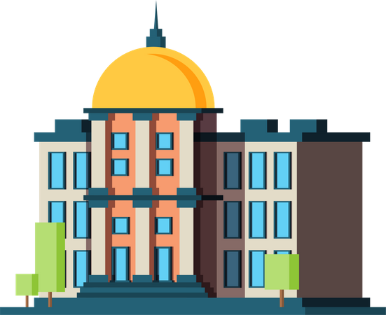 Municipal building  Illustration