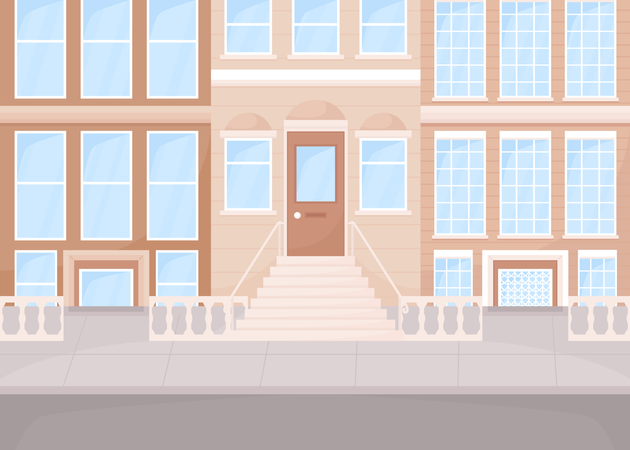 Municipal department entrance  Illustration