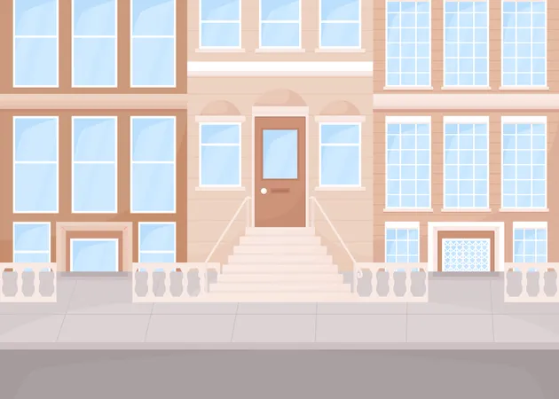 Municipal department entrance  Illustration