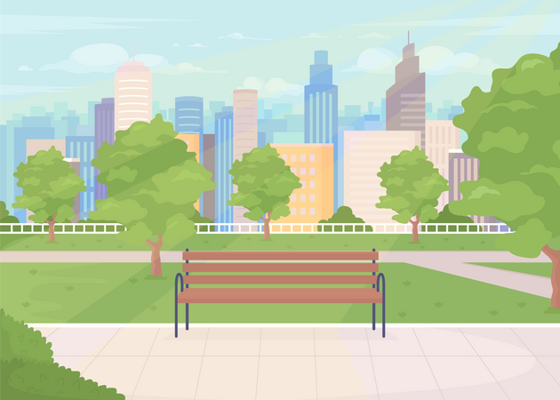 Municipal park Illustration