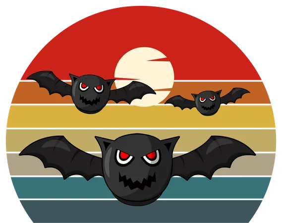 Murciélago de halloween  Ilustración