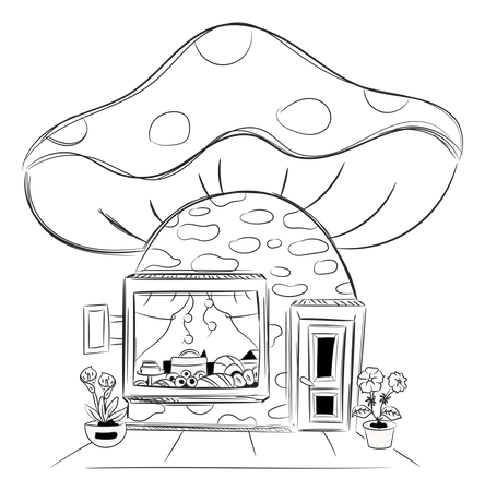 Mushroom Shop  Illustration