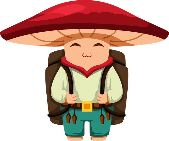 Mushroom traveler  Illustration