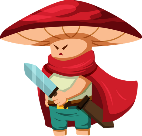 Mushroom warrior  Illustration