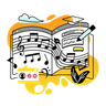 illustration for study music