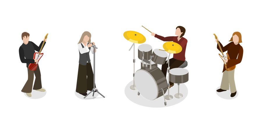 Music Band  Illustration