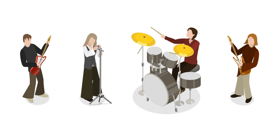 Music Band  Illustration