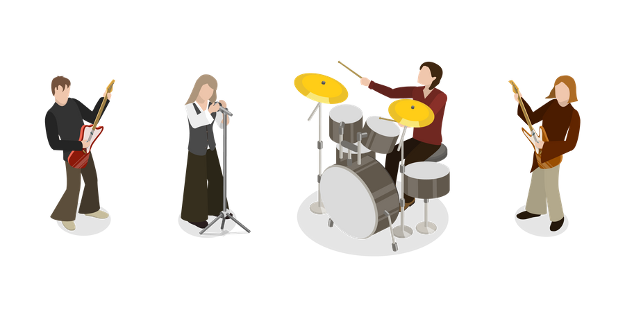 Music Band  イラスト