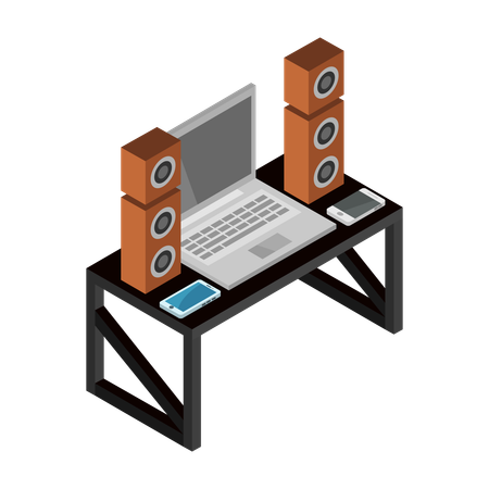 Music desk  Illustration