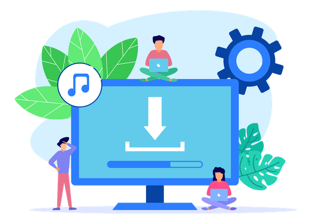 Music Download  Illustration