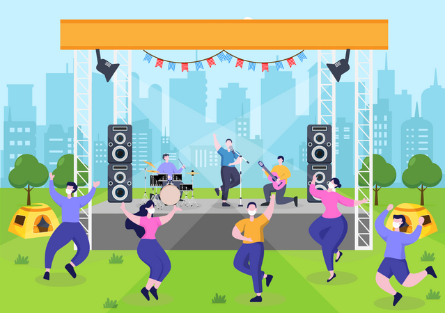 Music Festival  Illustration