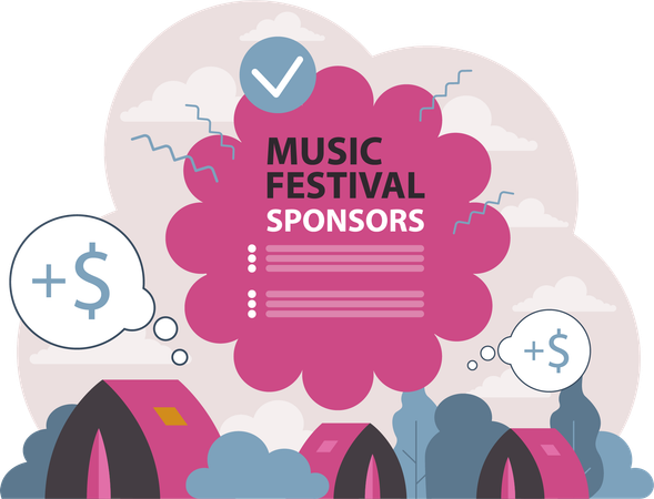 Music festival sponsors  일러스트레이션