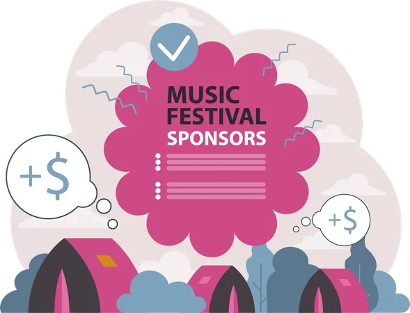 Music festival sponsors  일러스트레이션