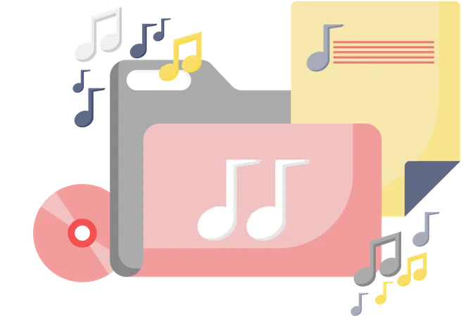 Music Folder  Illustration