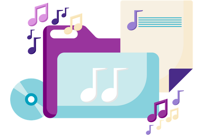 Music Folder Illustration