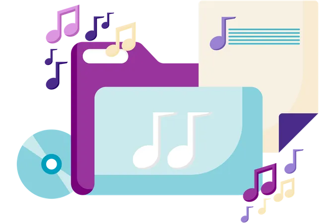 Music Folder Illustration