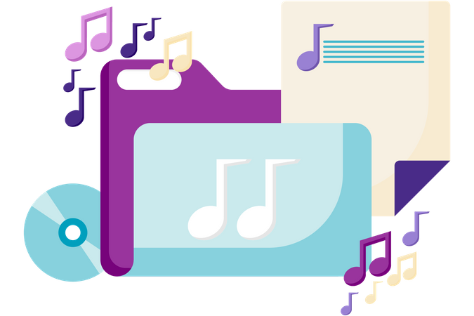 Music Folder  Illustration