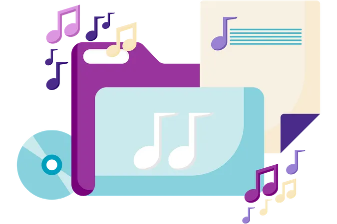 Music Folder  Illustration