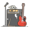 illustration for music instruments