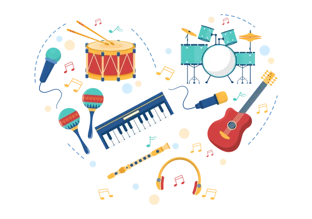 Music instruments Illustration